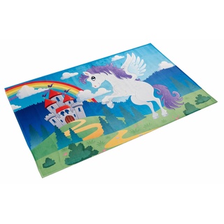 Kinderteppich »Lovely Kids 401«, rechteckig, Motiv Einhorn, Kinderzimmer, 830074-31 bunt 6 mm