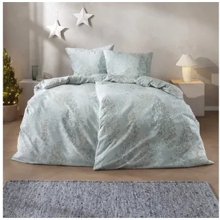 Estella Flanell Blätter Grau 155 x 220 cm + 80 x 80 cm