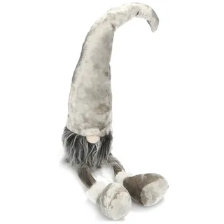 com-four® Premium Kantenhocker, große Wichtel in XXL für die Weihnachtsdeko | Handmade winterliche Figur als Dekoartikel für Fensterbank und Kamin - Sammlerfiguren