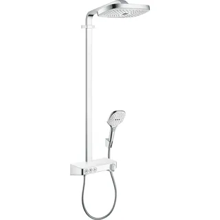 Duschsystem HANSGROHE Brausegarnituren weiß (weiß, chrom) Duschsysteme 300 mit ShowerTablet Select