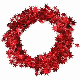 GreatRise Weihnachtsgirlande Sterne 7,5m Formbar für Weihnachtsbaum Deko | Glänzende Sterne mit Flexiblem Drahtkern, 7,5 m Lang, Leicht zu formen, für Weihnachtsbaum, Kamin, Wand und Tischdeko