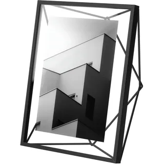 Umbra Prisma Bilderrahmen Glas Metall Schwebend, 13x18 cm, Schwarz | Dreidimensionale Tiefe, zum Aufhängen oder Aufstellen, horizontal und vertikal