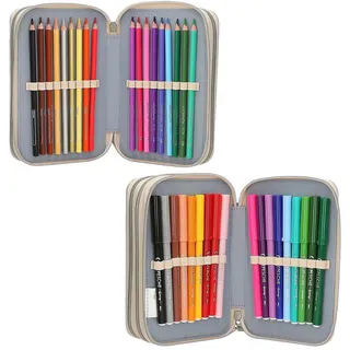 DEPESCHE Miss Melody 3 Fach Federtasche LED