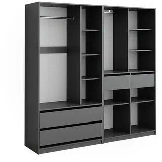 Vicco Kleiderschrank Elmo 100 x 200 x 0 cm Anthrazit