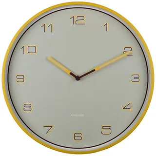 Karlsson Wanduhr, Gelb, Metall, Rund, 40x1x40 cm, CE, Dekoration, Uhren, Wanduhren