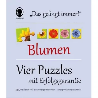 Singliesel Das "Gelingt-immer"-Puzzle Blumen. Das Puzzle-Spiel für Senioren mit Demenz