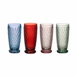 Villeroy & Boch Longdrinkglas Boston Coloured Longdrinkgläser 400 ml 4er Set, Glas bunt