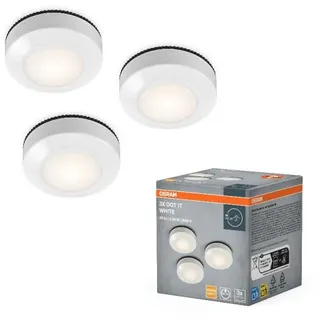 3er Set OSRAM LED Garderoben und Möbelleuchte mobil batteriebetrieben - IP20-Schutz, für Garderobe/Kinderschlafzimmer/Regalunterbau