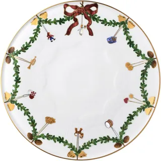 Royal Copenhagen - Star Fluted Christmas - Kuchenplatte - Bone China Porzellan - Ø 32 cm
