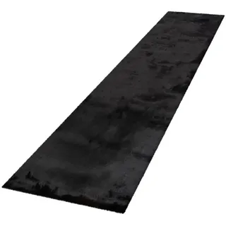 TT Home Hochflor Teppich 100 x 200 cm Schwarz