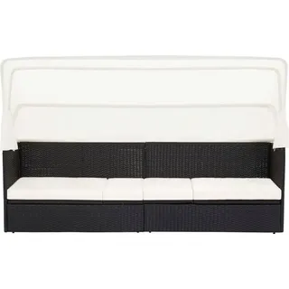 vidaXL Gartensofa schwarz 49393