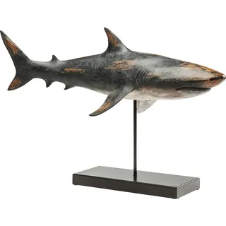 Kare Deko Figur Shark Base, Schwarz/Weiß, Deko Objekt, Tiermotiv, Meerestier, Stahl Gestell 39x59x24 cm (H/B/T)