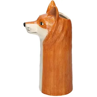 itsisa Kleine Deko Vase Fuchs orange H:10 cm aus Keramik - Vasen, Tiervase, Dekoration, Keramikvase, moderner Deko Stil