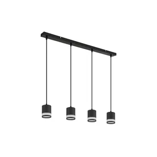 GLOBO Lucero 4-flg. 80 x 120 cm zylinderförmig schwarz-weiß Kunststoff-Metall