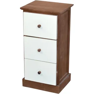 moebel-direkt-online Ella 30 x 25 x 60 cm Nussbaum / Cremeweiß