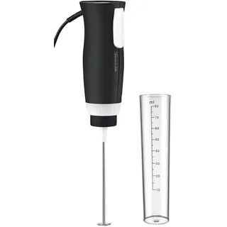 Rosenstein & Söhne Elektrischer Profi-Mini-Handmixer, Mixbecher-Aufsatz, 2 Stufen, 30 W