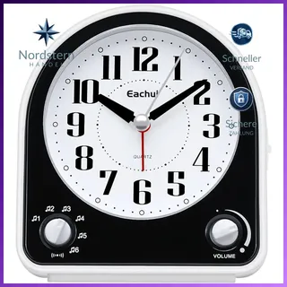 Eachui Analog Wecker schwarz