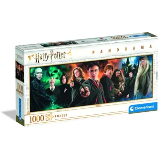 Clementoni 61883 Panorama Harry Potter – Puzzle 1000 Teile ab 9 Jahren, Erwachsenenpuzzle mit Panoramabild, Geschicklichkeitsspiel für die ganze Familie, ideal als Wandbild, 40 x 21 x 6