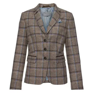 White Label Jackenblazer Karo-Blazer blau|braun 44