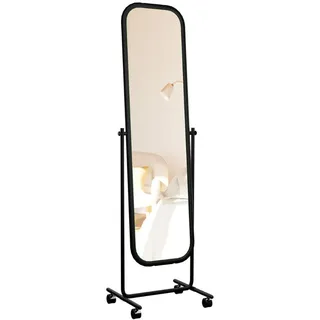 deluke Standspiegel Triest 48 x 166 cm Schwarz