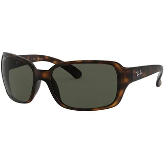 Ray-Ban Damen Rb 4068 Sonnenbrille, Braun (Matte Havana/Green Polarized), One Size (60) - Einheitsgröße (60)