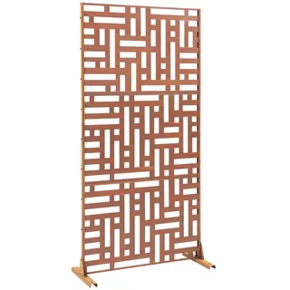 casa.pro Trennwand 180 x 90 cm Braun Stahl