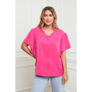 Plus Size Company Bluse in Pink - 52