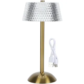 Dimmbare Kristall-Tischlampe, Kabellose LED-Schreibtischlampe mit Touch-Steuerung, 3 Farbwechsel, Wiederaufladbarer Akku für Schlafzimmer, Wohnzimmer, Badezimmer