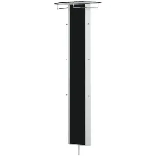 Garderobenpaneel  Juno , schwarz , Holzwerkstoff, Glas  , Maße (cm): B: 63 H: 192 T: 26
