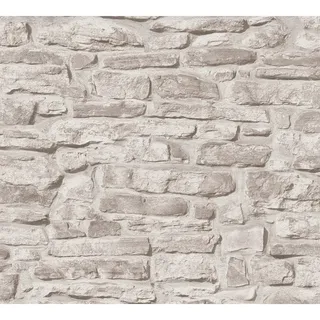 A.S. Création Vliestapete Bricks & Stones 10 m x 0,32 m 388153 Beige/Grau