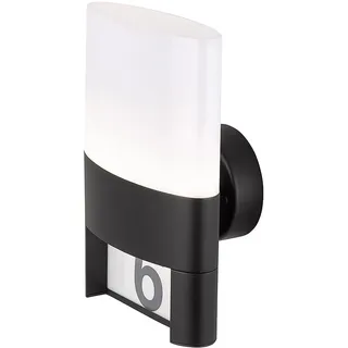 WOFI Außenleuchte Aluminium schwarz H 28 cm B 15,5 cm T 13,5 cm 1x LED 10,5 W 660 lm