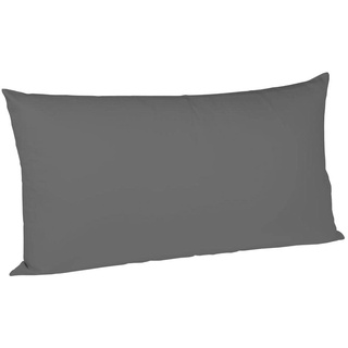 FLEURESSE Kissenbezug Satin 40 x 80 cm Grau Stein