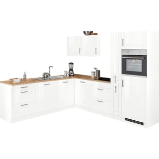 kochstation Winkelküche L-Form 240 cm weiß