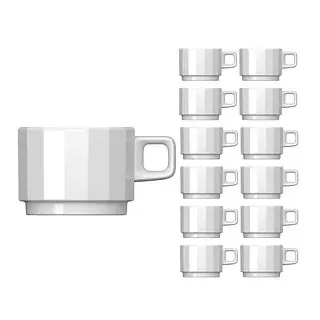 BAUSCHER Espressotassen EDGE weiß 0,09 l, 12 St.