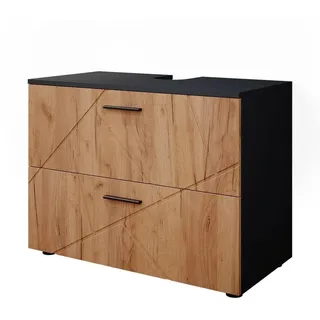 Vicco Waschbeckenunterschrank Irma 80 x 59 x 41 cm Anthrazit/Eiche