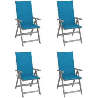 vidaXL Hochlehner Gartenstuhl 37 x 51 x 35 cm braun 4 St.