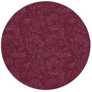 OnlyWow Badematte Blätter - Muster - Lila, Höhe 10 mm, Polyester, Rund, Badezimmerteppich, Badteppich, Rutschfest, Badvorleger, Waschbar lila Rund | 70 cm x 70 cm x 10 mm