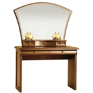 Xlmoebel Schminktisch Schminktisch im Landhausstil mit Spiegel und Stauraum (1-St., Klassische Konsole Schminkspiegel Schminktisch - Model N-LT), Hergestellt in Europa braun