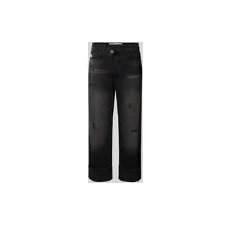 Straight Fit Jeans mit asymmetrischem Bund Modell 'CROSSFIT', Black, 29