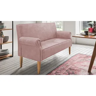 Küchensofa Speisesofa Sofa 3-Sitzer Antoni Stoff flamingo rosa mit Kissen 174 cm