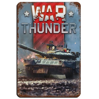 War Thunder Game 1 Retro Poster Metall Blechschild Chic Art Retro Eisen Malerei Bar Menschen Höhle Cafe Familie Garage Poster Wanddekoration 20 x 30 cm