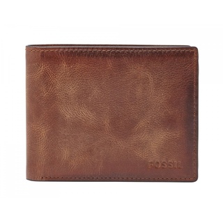 Fossil Brieftasche für Herren Derrick, Leder Bifold braun 11,5 cm L x 2 cm B x 9 cm H ML3681200
