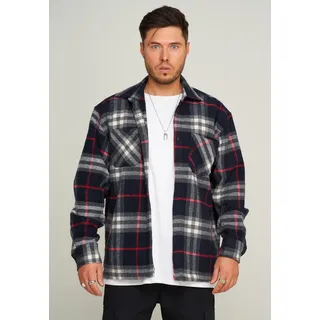 2Y PREMIUM Herren Übergangsjacke 2YOTTAWA Oversized Flanell - Dunkelblau - M