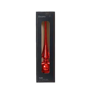 Kaemingk Decoris Baumspitze Glas 26 cm Rot