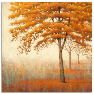 Wandbild ARTLAND "Herbst Baum I" Bilder Gr. B/H: 50 cm x 50 cm, Leinwandbild Bäume quadratisch, 1 St., orange Kunstdrucke als Leinwandbild, Poster in verschied. Größen