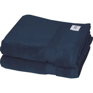 Schöner Wohnen Handtuch SW-Cuddly, Dunkelblau, Textil, 2-teilig, Uni, 50x100 cm, Oeko-Tex® Standard 100, saugfähig, Aufhängeschlaufe, angenehm weich, hochwertige Qualität, schnelltrocknend, Badtextilien, Handtücher