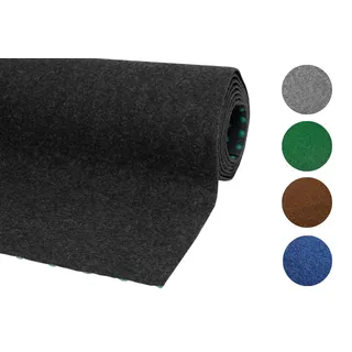 misento Kunstrasen Easy, Rasenteppich, 400x400 cm, Anthrazit | Balkonteppich, 4mm, Nadelfilz Kunstrasenteppich für Balkon, Terrasse und Camping, Outdoor Teppich