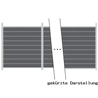 31,21m Steckzaun WPC-Alu Modular steingrau - ME66313
