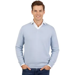 Marenza Herren Pullover mit V-Ausschnitt aus Kaschmirmischung und Seide, Made in Italy, Langarm - XXL