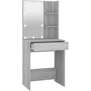 vidaXL Schminktisch mit LED Grau Sonoma 60x40x140 cm